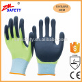 Gants trempés antidérapants de nitrile de double de non-glissement imperméable pour le lavage de voiture